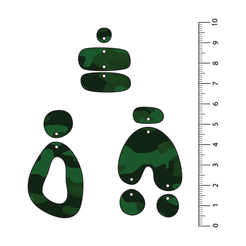 Camo Dark Green UV Printed Acrylic Sheet