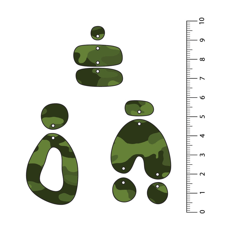 Camo Light Green UV Printed Acrylic Sheet