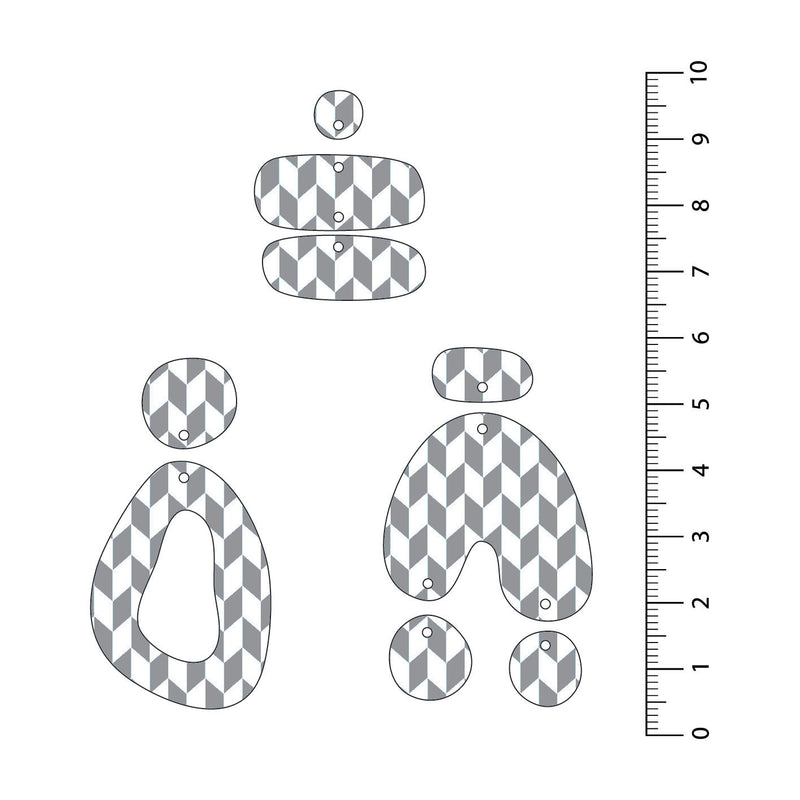 Chevron Grey UV Printed Acrylic Sheet