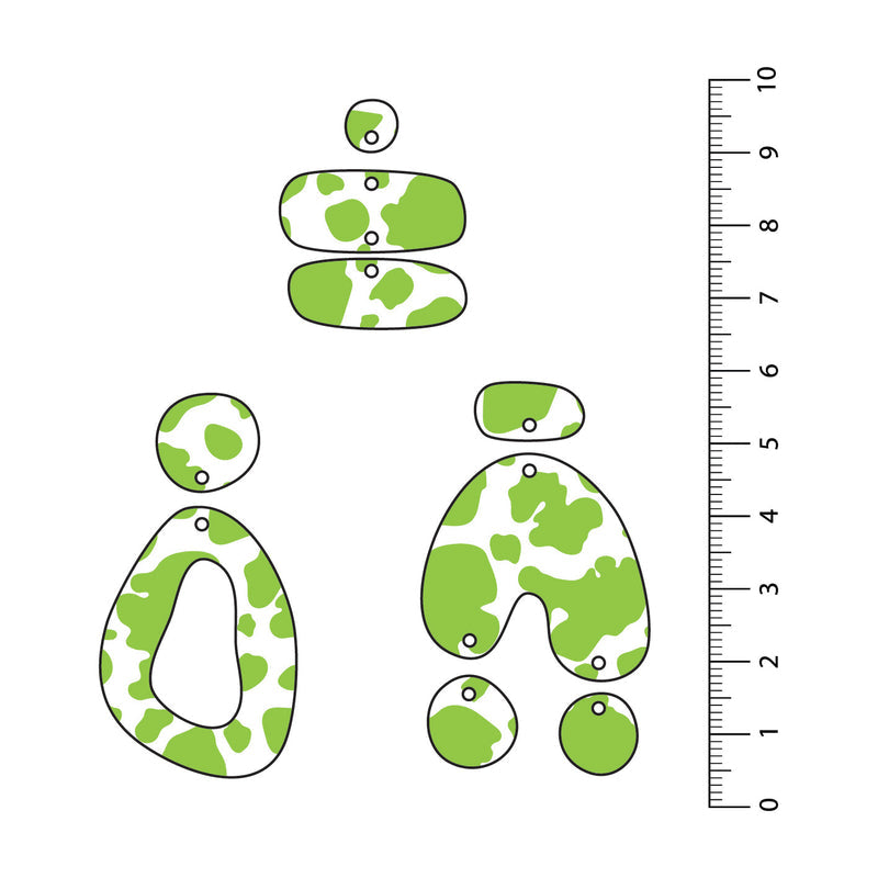 Cow Light Green UV Printed Acrylic Sheet