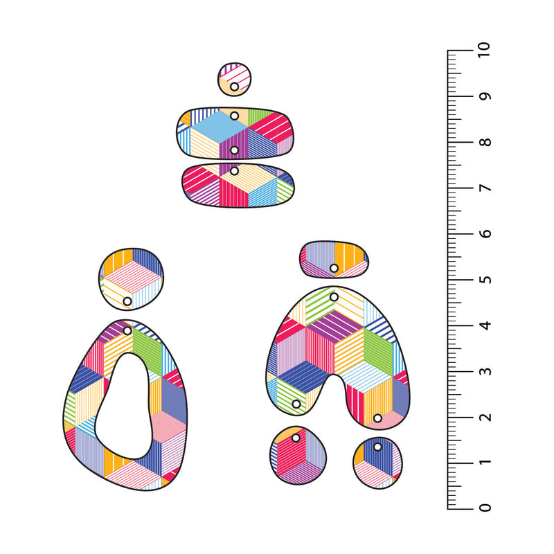 Geometric Cubes 3 UV Printed Acrylic Sheet