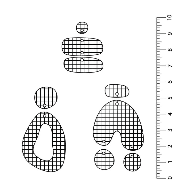 Grid Black UV Printed Acrylic Sheet