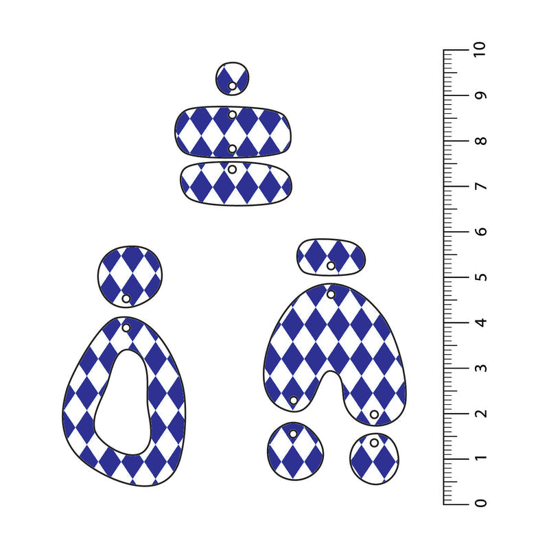 Harlequin Dark Blue UV Printed Acrylic Sheet