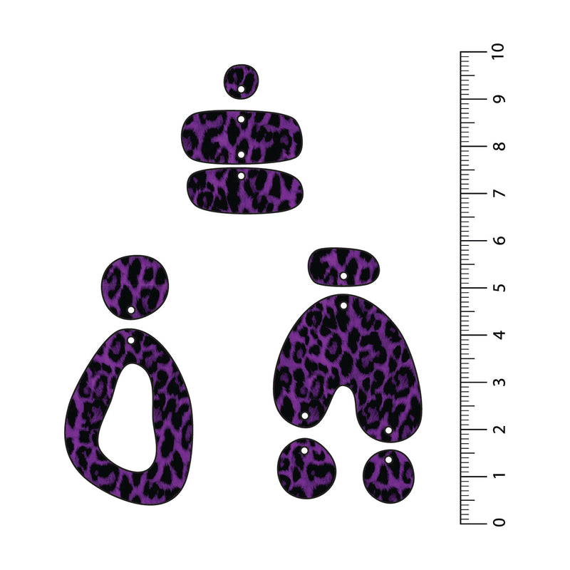 Leopard Dark Purple UV Printed Acrylic Sheet
