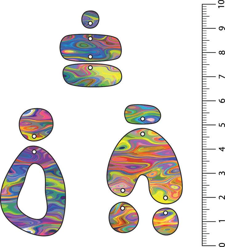 Marble Rainbow UV Printed Acrylic Sheet