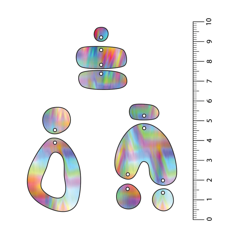 Rainbow Glitch UV Printed Acrylic Sheet