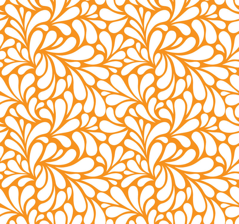 Retro Blooms Orange UV Printed Acrylic Sheet