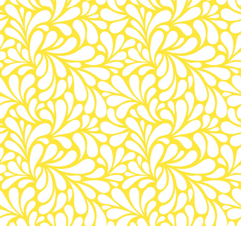 Retro Blooms Yellow UV Printed Acrylic Sheet