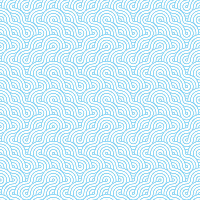 Retro Waves Light Blue UV Printed Acrylic Sheet