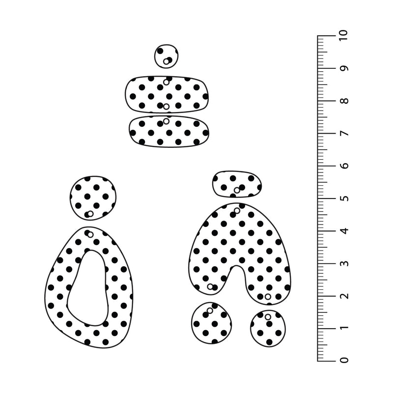 Spots Black UV Printed Acrylic Sheet
