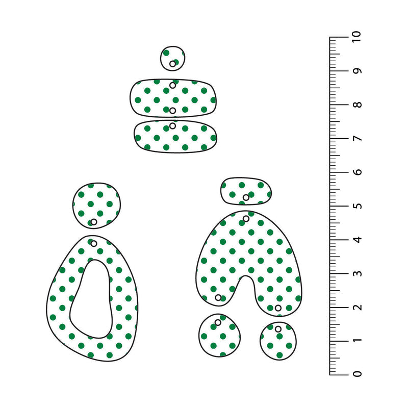 Spots Dark Green UV Printed Acrylic Sheet