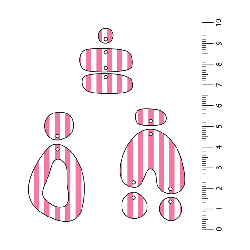 Stripes Light Pink UV Printed Acrylic Sheet