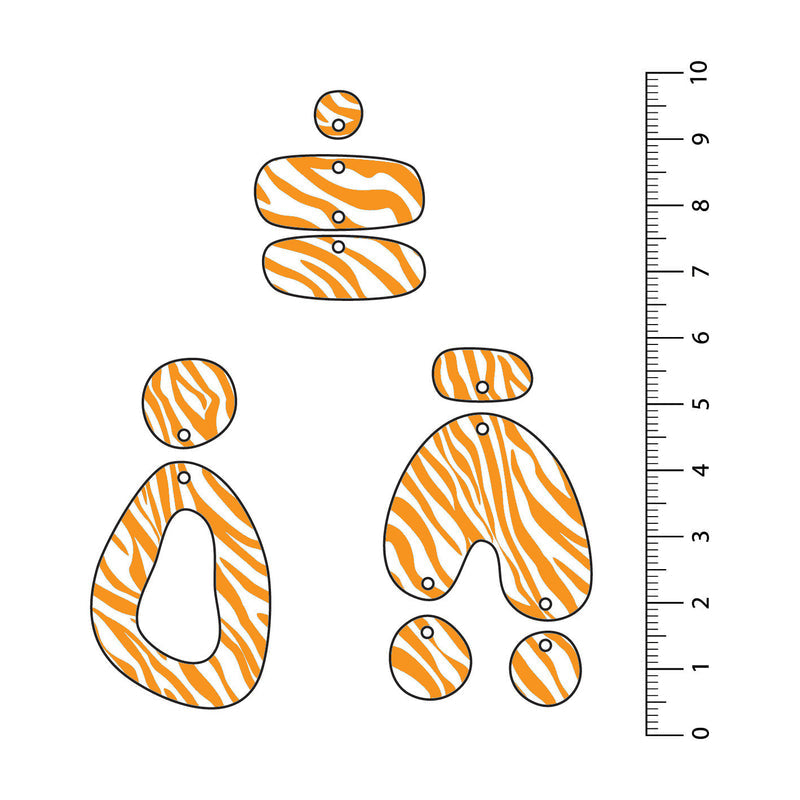 Zebra Orange UV Printed Acrylic Sheet