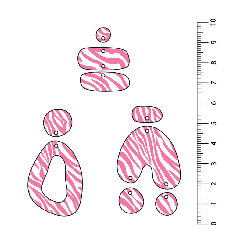 Zebra Light Pink UV Printed Acrylic Sheet
