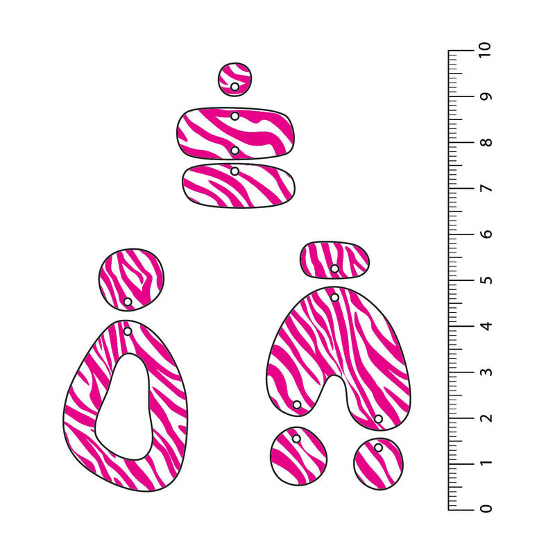 Zebra Bright Pink UV Printed Acrylic Sheet