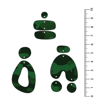 Camo Dark Green UV Printed Acrylic Sheet