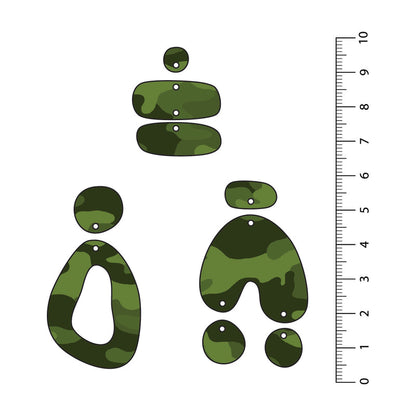 Camo Light Green UV Printed Acrylic Sheet