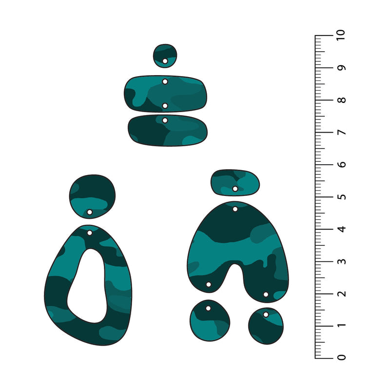 Camo Teal UV Printed Acrylic Sheet