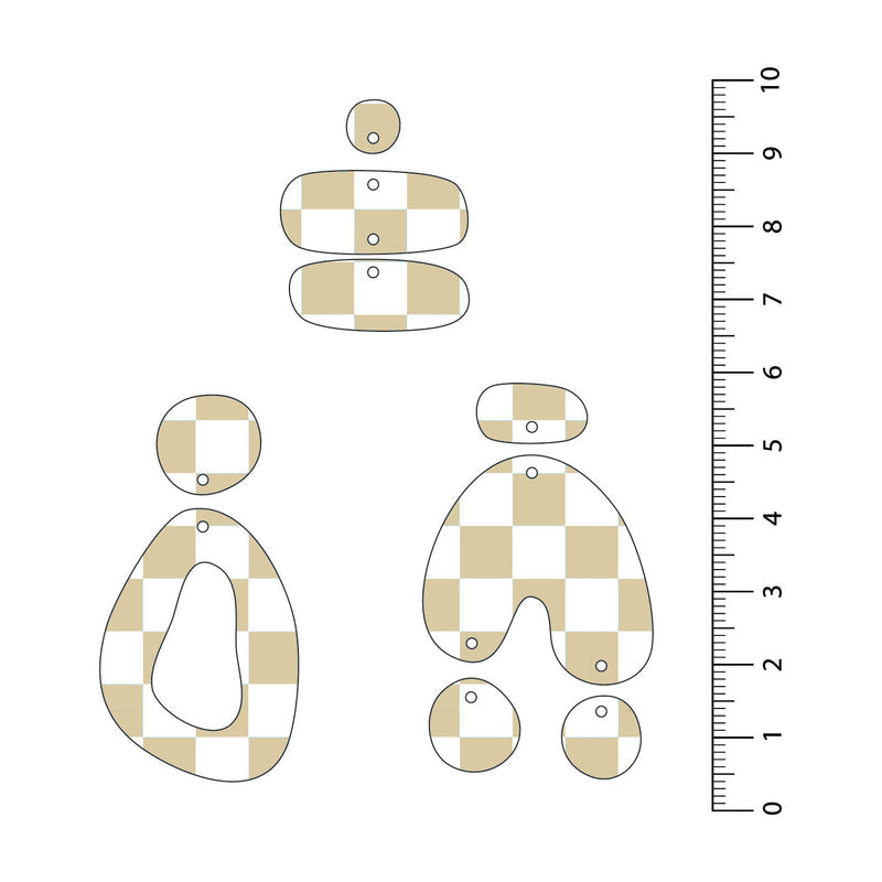Checkerboard Beige UV Printed Acrylic Sheet