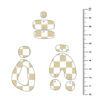 Checkerboard Beige UV Printed Acrylic Sheet