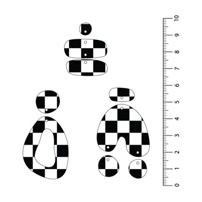 Checkerboard Black UV Printed Acrylic Sheet
