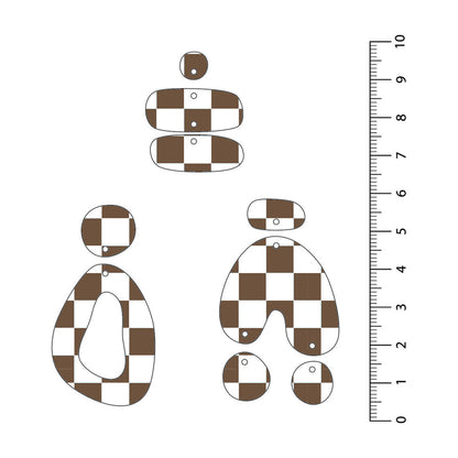 Checkerboard Brown UV Printed Acrylic Sheet