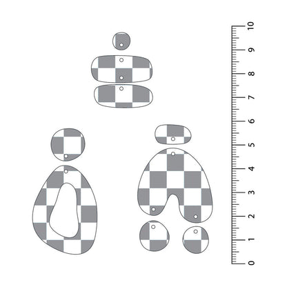 Checkerboard Grey UV Printed Acrylic Sheet