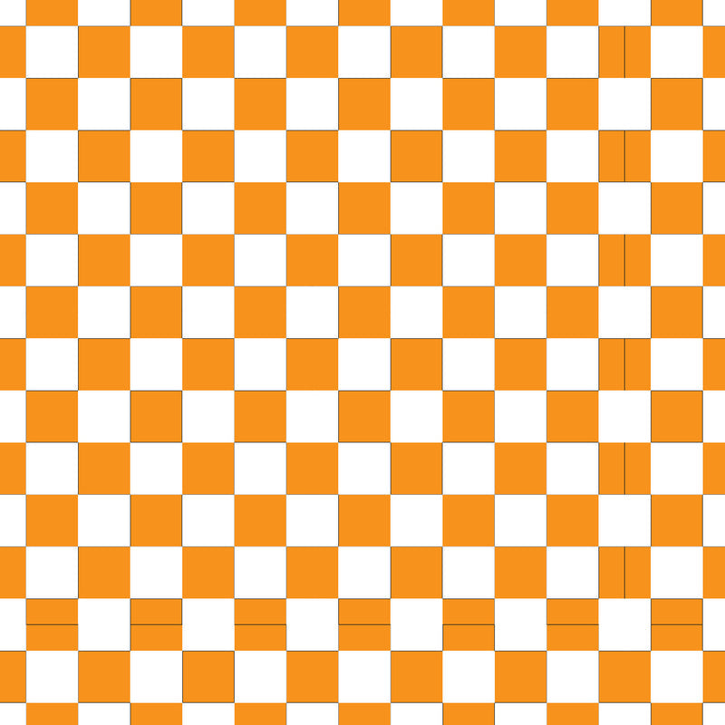 Checkerboard Orange UV Printed Acrylic Sheet