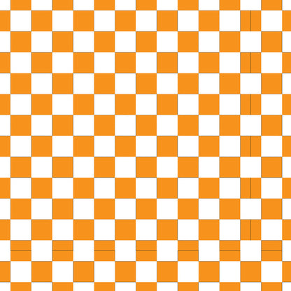 Checkerboard Orange UV Printed Acrylic Sheet