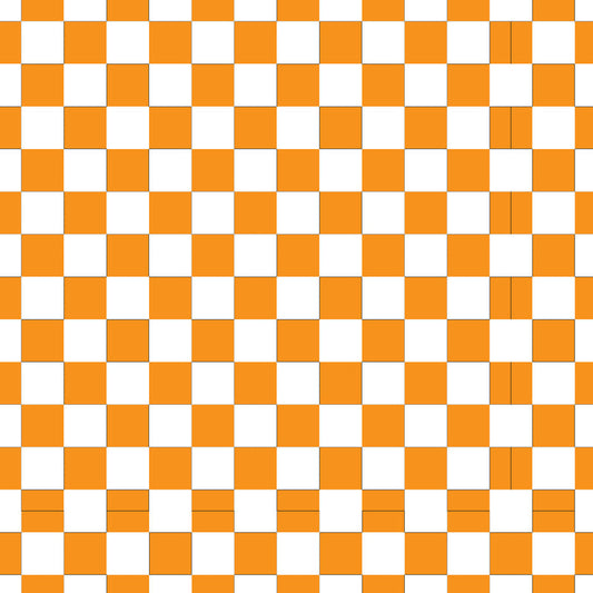 Checkerboard Orange UV Printed Acrylic Sheet