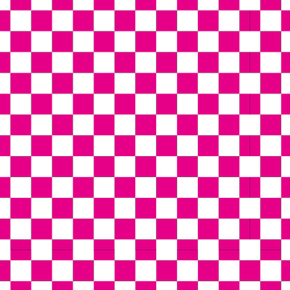 Checkerboard Bright Pink UV Printed Acrylic Sheet