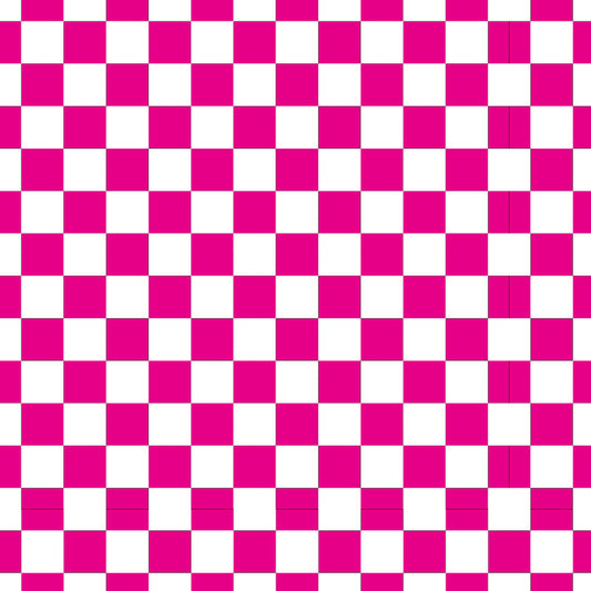 Checkerboard Bright Pink UV Printed Acrylic Sheet