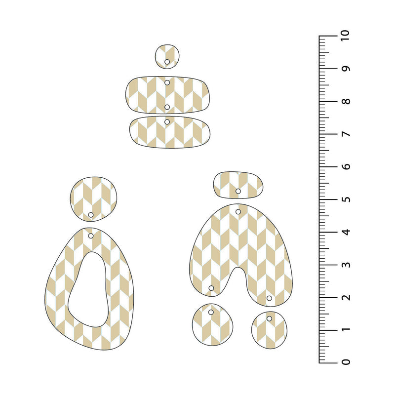 Chevron Beige UV Printed Acrylic Sheet