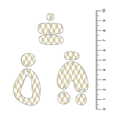 Chevron Beige UV Printed Acrylic Sheet