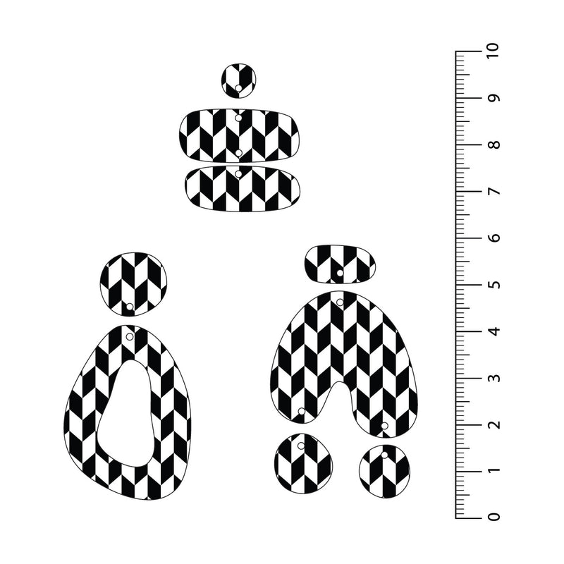 Chevron Black UV Printed Acrylic Sheet