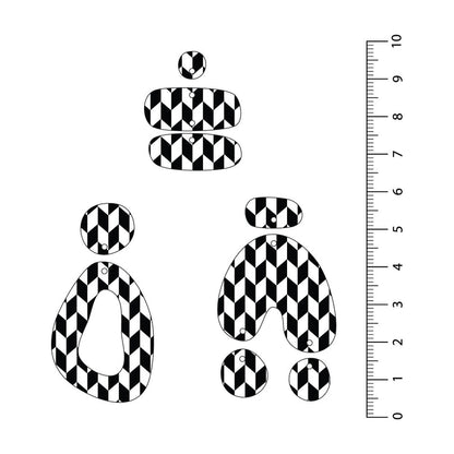 Chevron Black UV Printed Acrylic Sheet