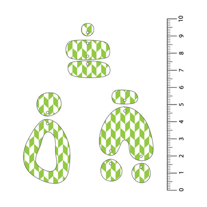 Chevron Light Green UV Printed Acrylic Sheet