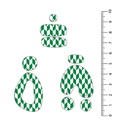 Chevron Dark Green UV Printed Acrylic Sheet