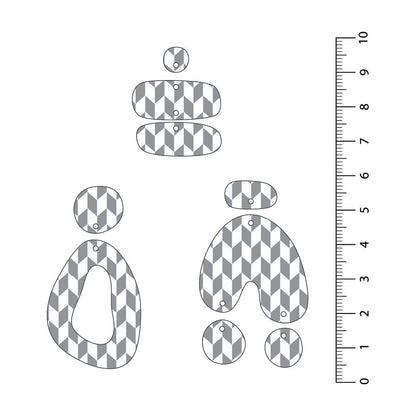 Chevron Grey UV Printed Acrylic Sheet