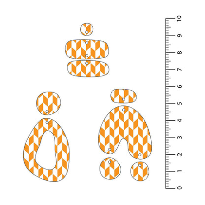 Chevron Orange UV Printed Acrylic Sheet