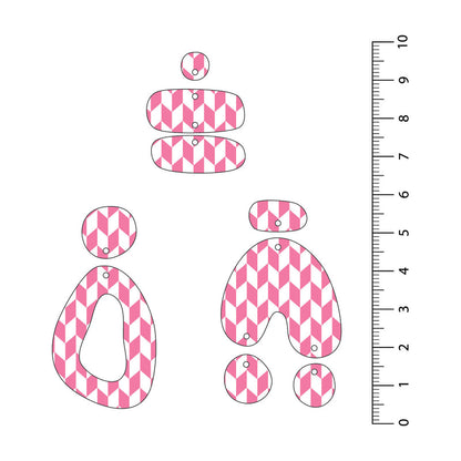 Chevron Light Pink UV Printed Acrylic Sheet