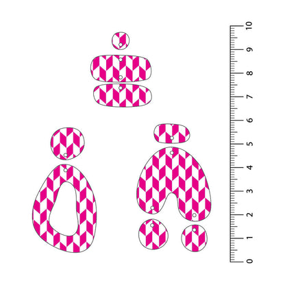 Chevron Bright Pink UV Printed Acrylic Sheet