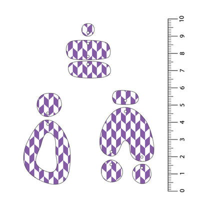 Chevron Dark Purple UV Printed Acrylic Sheet