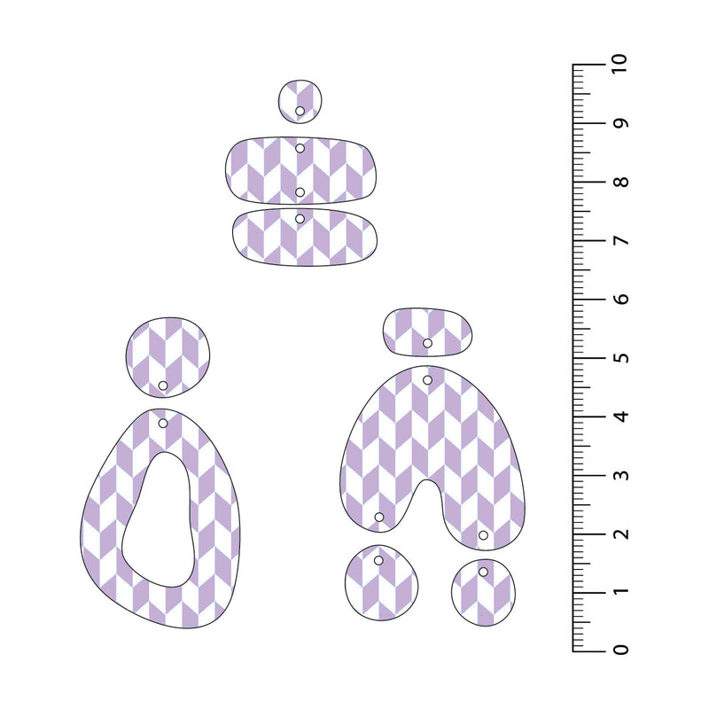 Chevron Light Purple UV Printed Acrylic Sheet