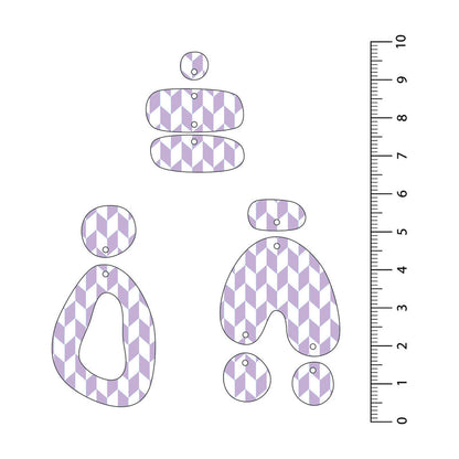 Chevron Light Purple UV Printed Acrylic Sheet