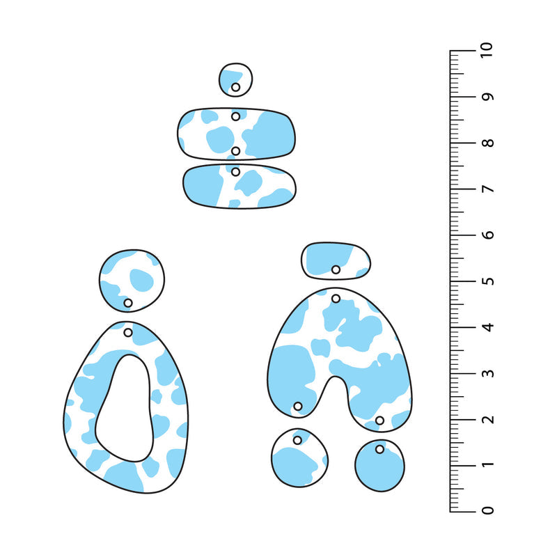 Cow Light Blue UV Printed Acrylic Sheet