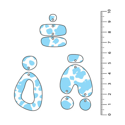 Cow Light Blue UV Printed Acrylic Sheet