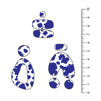 Cow Dark Blue UV Printed Acrylic Sheet