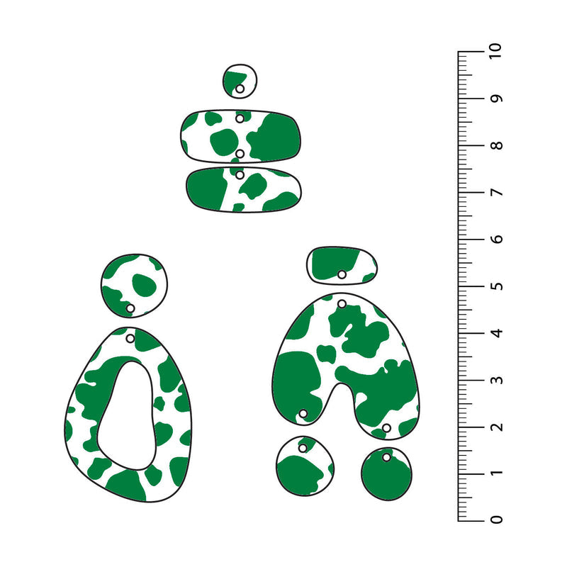 Cow Dark Green UV Printed Acrylic Sheet