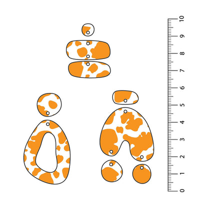 Cow Orange UV Printed Acrylic Sheet